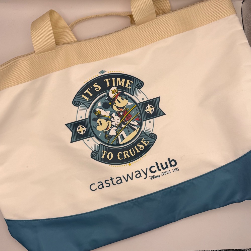 Disney Castaway Club Mickey Minnie Mouse‎ Tote Bag Cruise Beach Travel